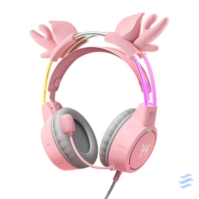 ONIKUMA X15Pro Gaming Headphones Pink/Deer Horns Wired