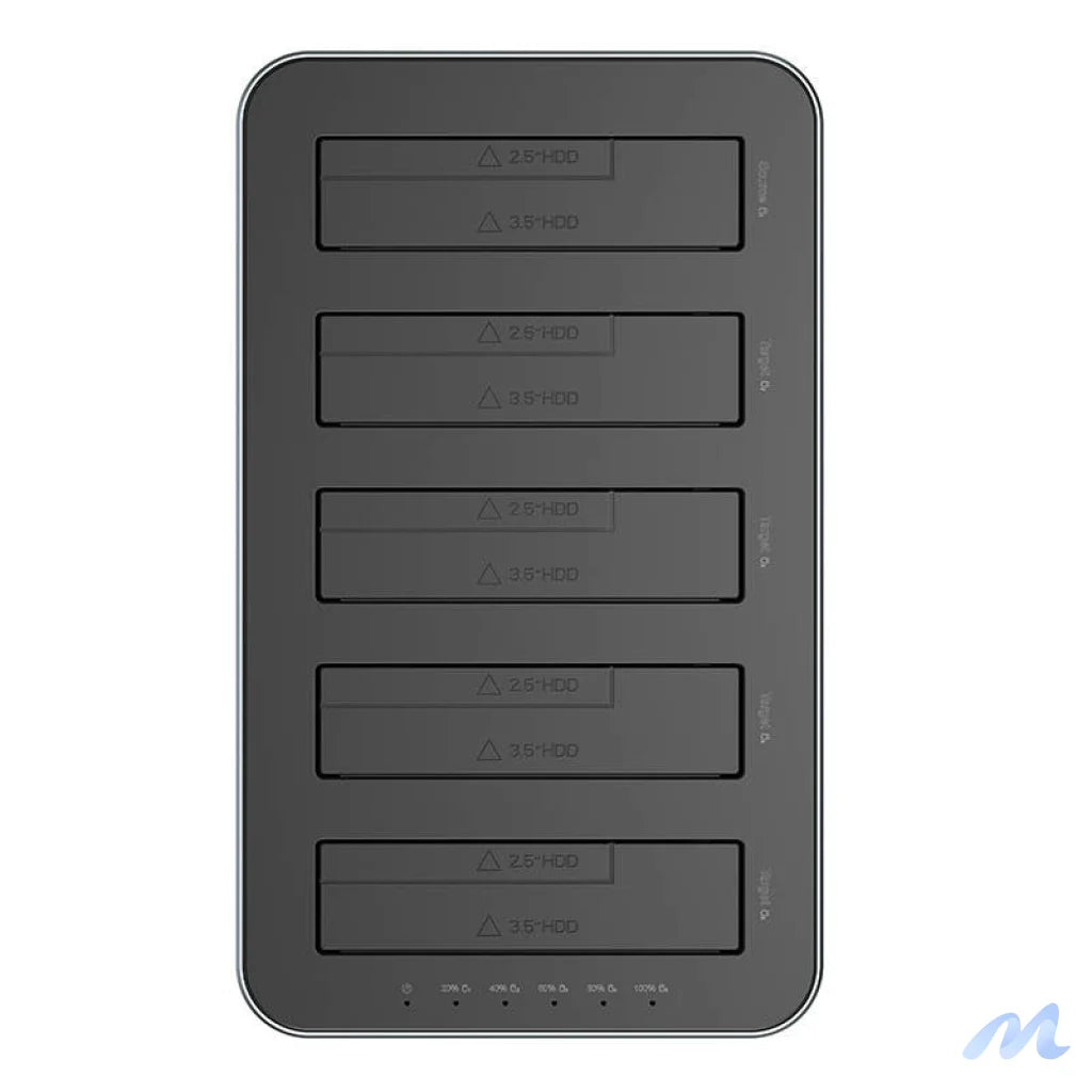 Orico docking station for 2.5" / 3.5" HDD / SSD, 5Gbps, USB-C to USB-C/A with cloning function (black)