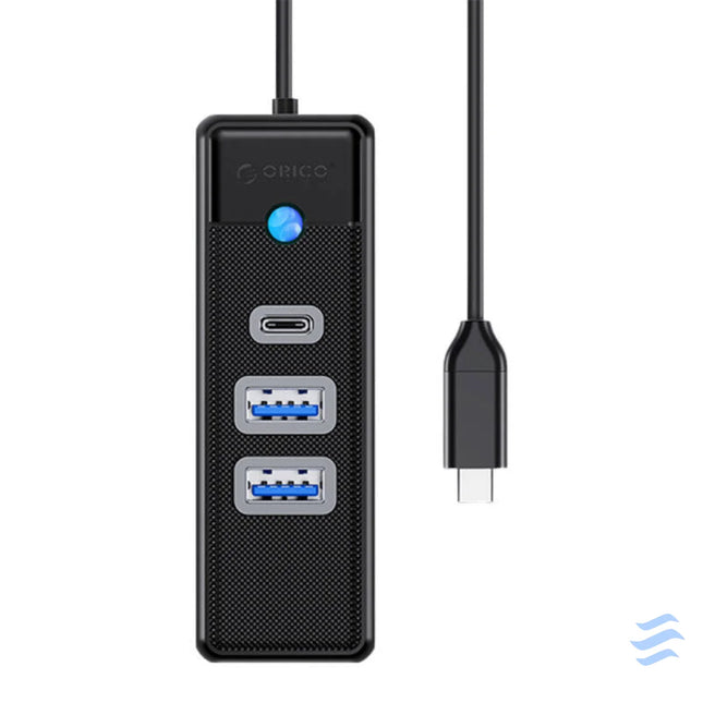 Orico Hub USB C to 2x USB 3.0 + USB C 5 Gbps 0.15m (Black) Hubs