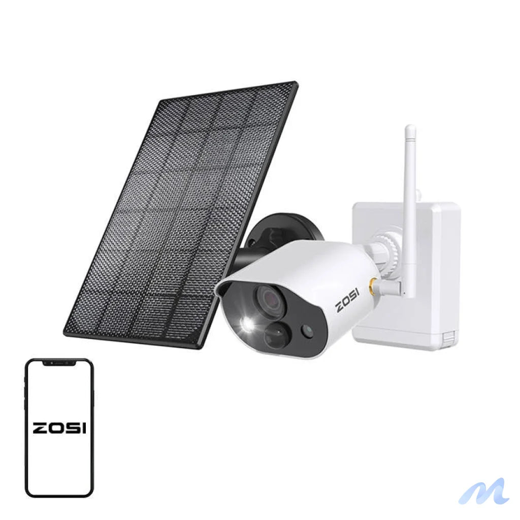 Outdoor IP camera with solar panel ZOSI C306Pro WiFi 3MP IP66