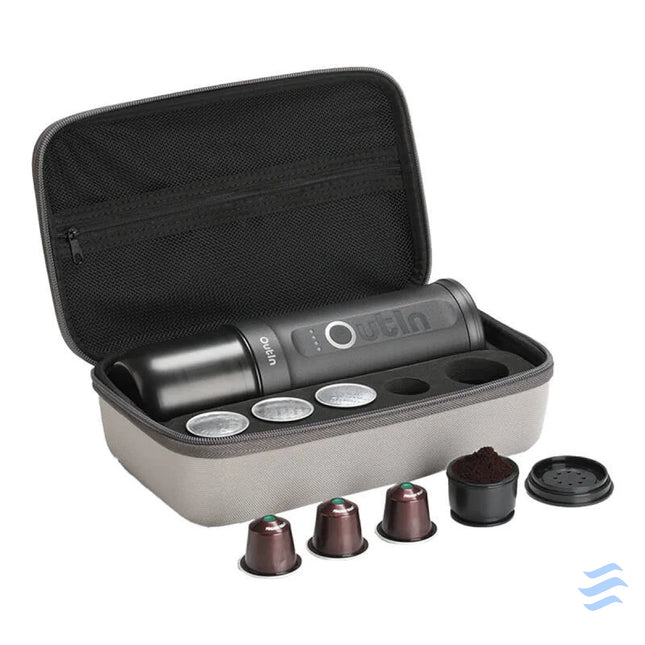 Outin Nano 7500mAh Portable Coffee Maker Set (Gray) + Protective Case Coffee makers