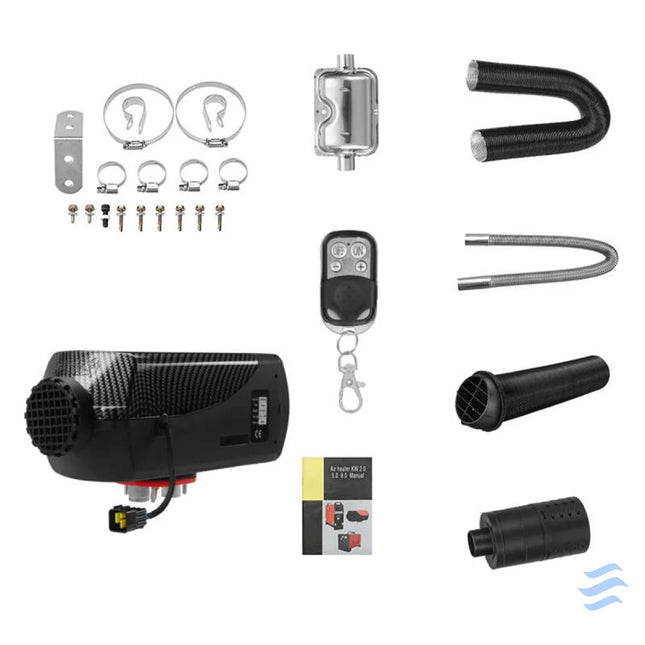 Parking heater Blitzwolf BW AH S2 5kw 12V with standard banana interface + controller with display Parking heating