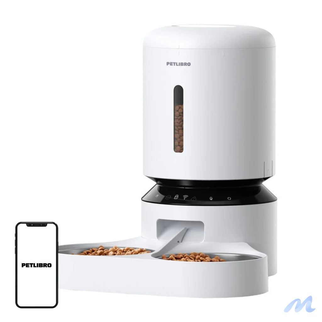 Petlibro Granary food dispenser with double bowl, Wifi, 5L(white)