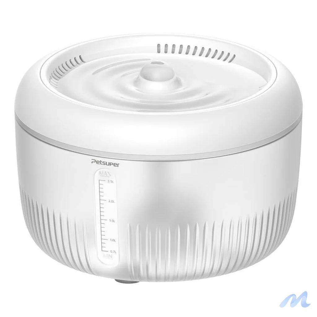 Petsuper PW02 2.5L smart dog and cat fountain/drinker (white)
