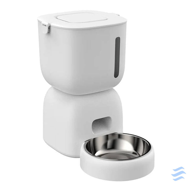 Petwant F14 L(BAS) Automatic Feed Dispenser White Bowls
