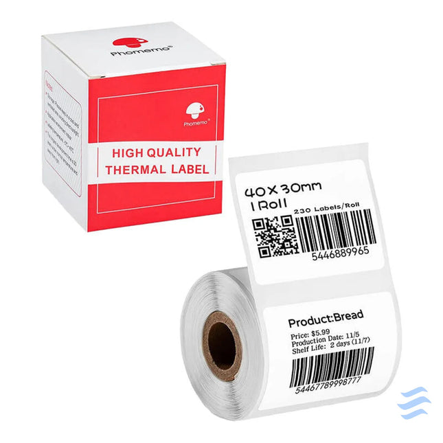 Phomemo sticker labels 30x40mm 230 pcs. (white) Labels