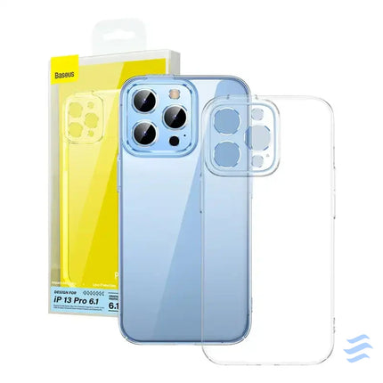 Phone case Baseus Crystal for iPhone 13 Pro (transparent) with all tempered glass screen protector and cleaning kit