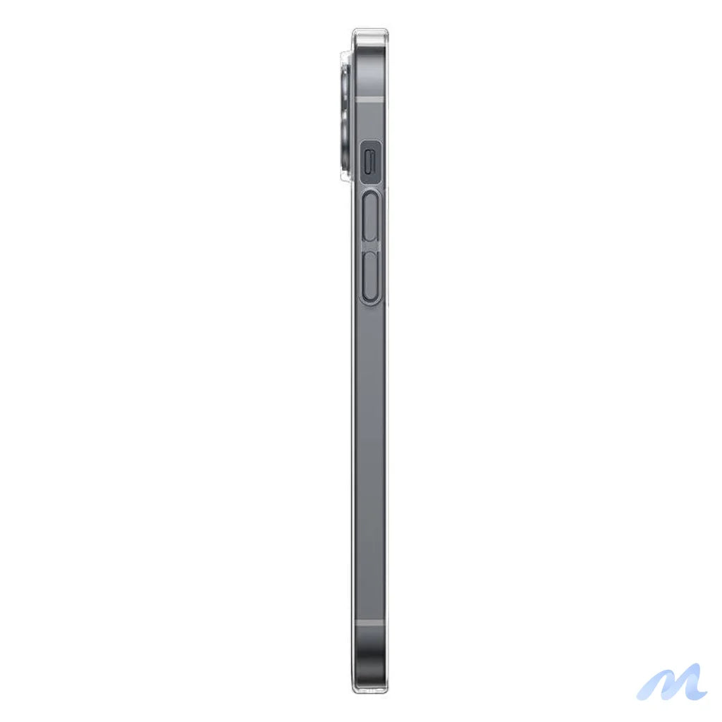 Phone case Baseus Magnetic Crystal Clear for iPhone 13 (transparent) with all-tempered-glass screen protector and cleaning kit