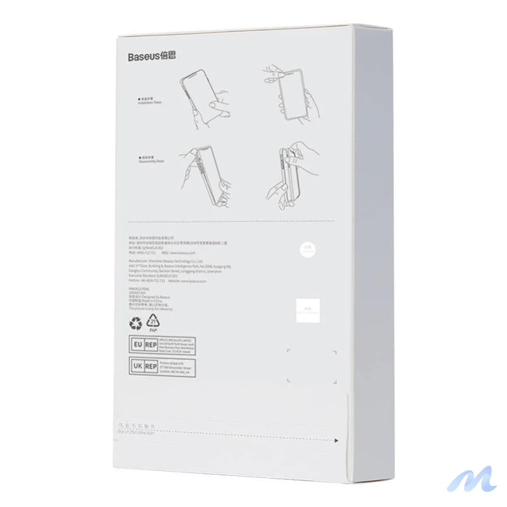 Phone case Baseus Magnetic Crystal Clear for iPhone 13 (transparent) with all-tempered-glass screen protector and cleaning kit