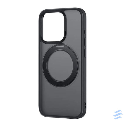 Phone Case Baseus SkyRing Magnetic with Stand for iP 14 Pro Max + tempered glass and cleaning kit (black) Protective