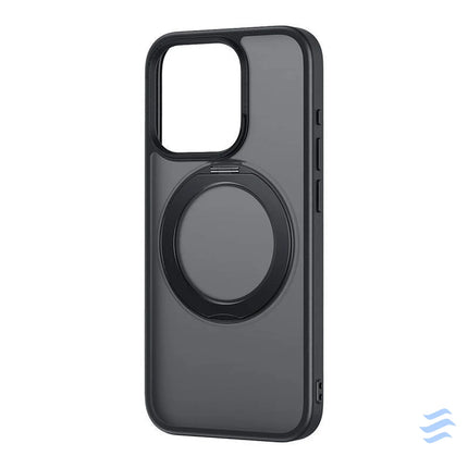 Phone Case Baseus SkyRing Magnetic with Stand for iP 15 Pro + tempered glass and cleaning kit (black) Protective cases