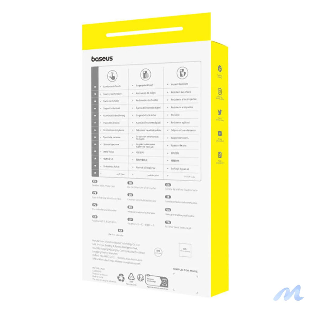 Phone Case for iPhone 15 Pro Baseus Fauxther Series (Orange)