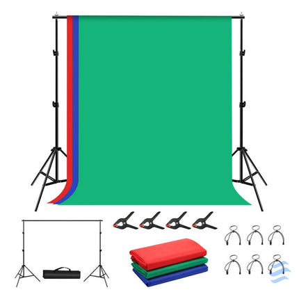 Photo studio background support Puluz 2x2m + Backdrops 3 pcs PKT5204 Photo backgrounds