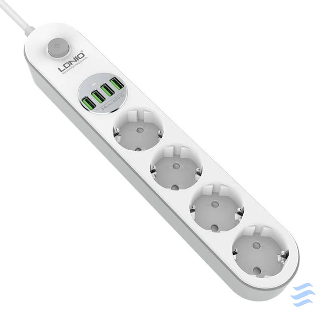 Power strip with 4 AC sockets 4x USB LDNIO SE4432 2m (white) Power strips