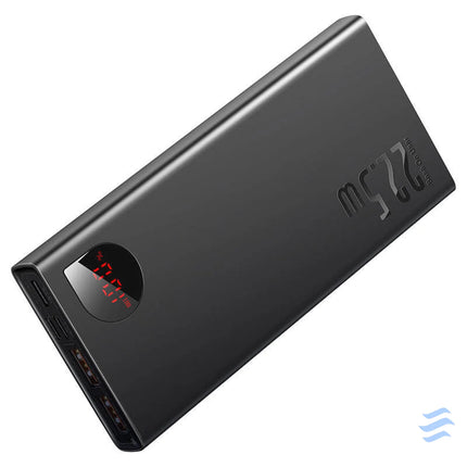 Powerbank Baseus Adaman Metal 10000mAh 2xUSB USB C Lightning MicroUSB 22.5W (black) Powerbanks