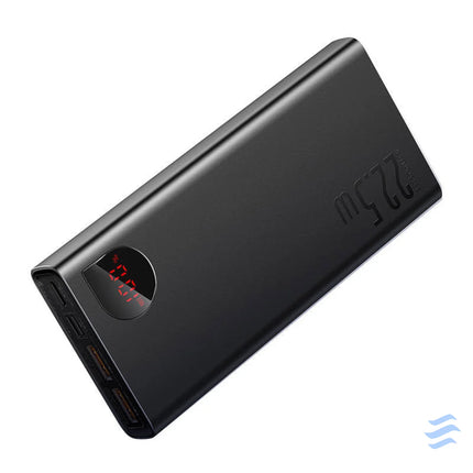 Powerbank Baseus Adaman Metal 20000mAh 2xUSB USB C Lightning microUSB 22.5W (black) Powerbanks