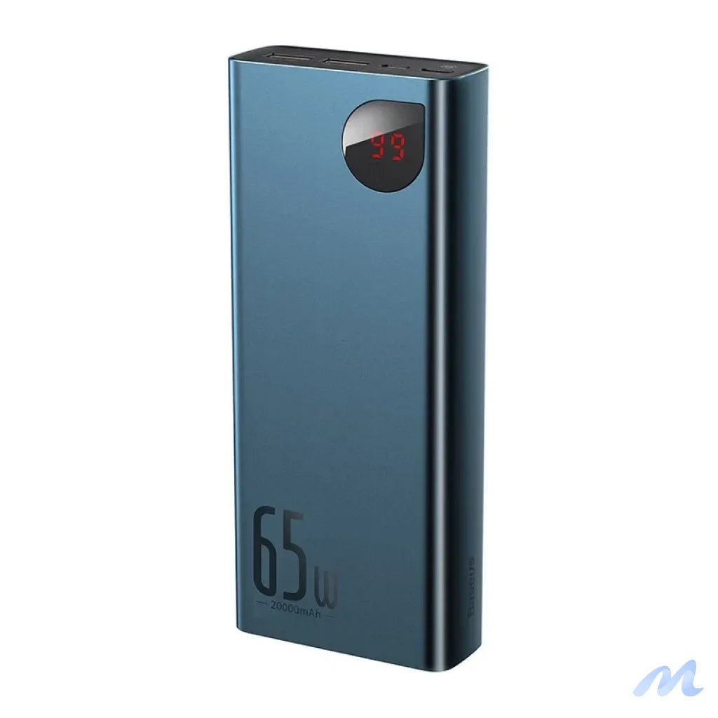 Powerbank Baseus Adaman Metal 20000mAh PD QC 3.0 65W 2xUSB + USB-C + micro USB (Blue)