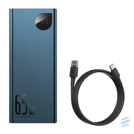 Powerbank Baseus Adaman Metal 20000mAh PD QC 3.0 65W 2xUSB + USB C + micro USB (Blue) Powerbanks