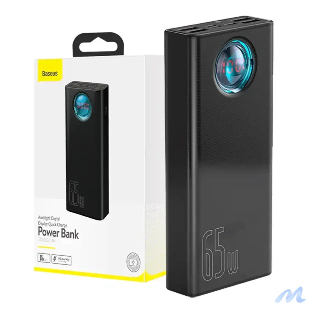 Powerbank Baseus Amblight 30000mAh, 4xUSB, USB-C, 65W (black)