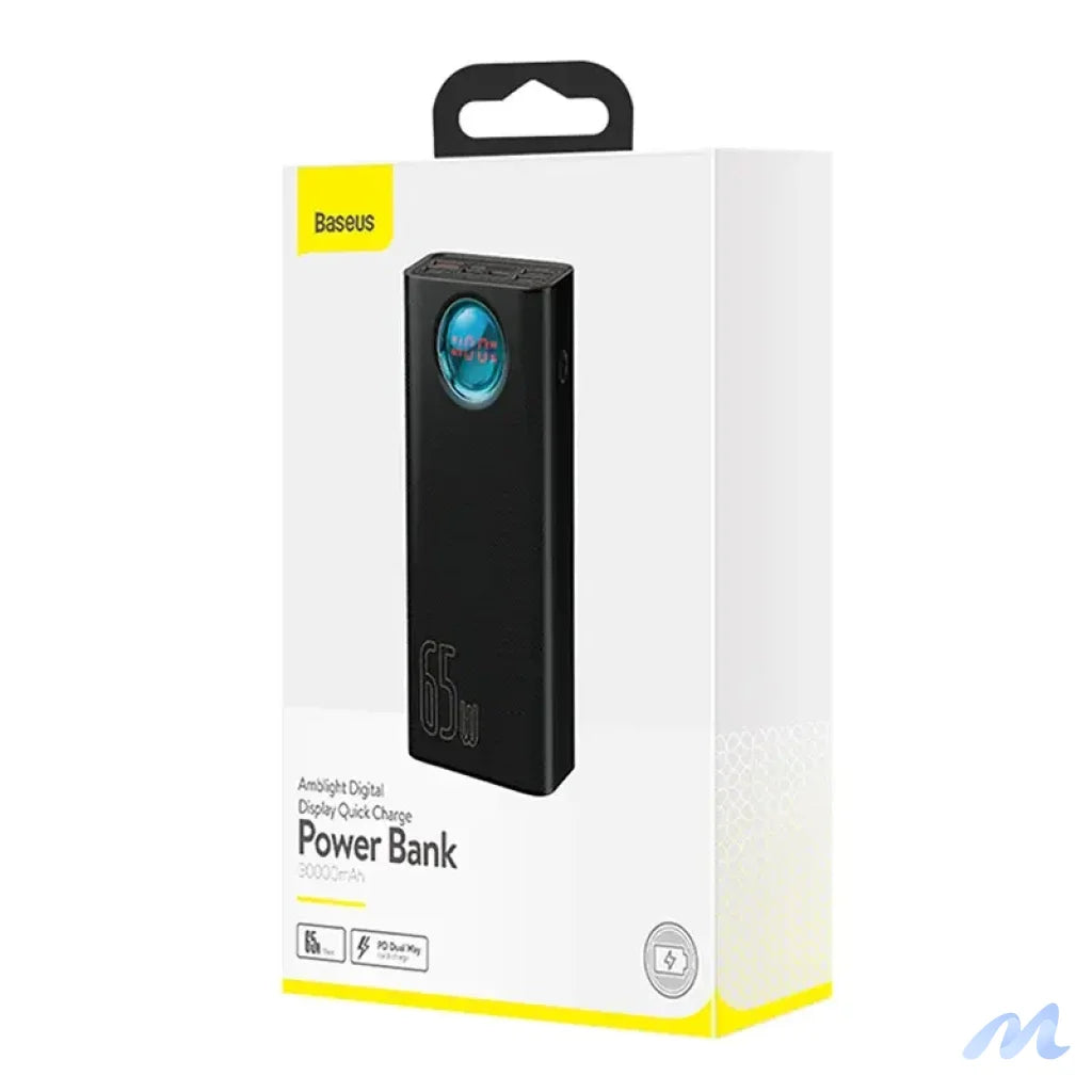 Powerbank Baseus Amblight 30000mAh, 4xUSB, USB-C, 65W (black)