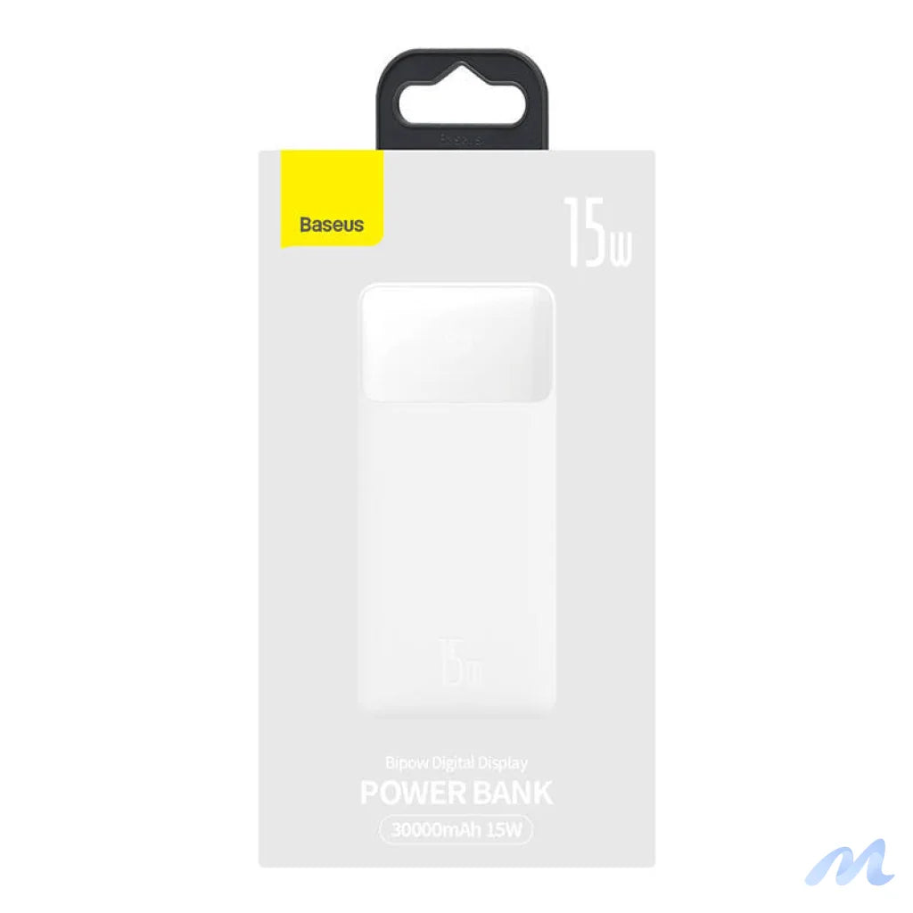 Powerbank Baseus Bipow 30000mAh, 15W (white)