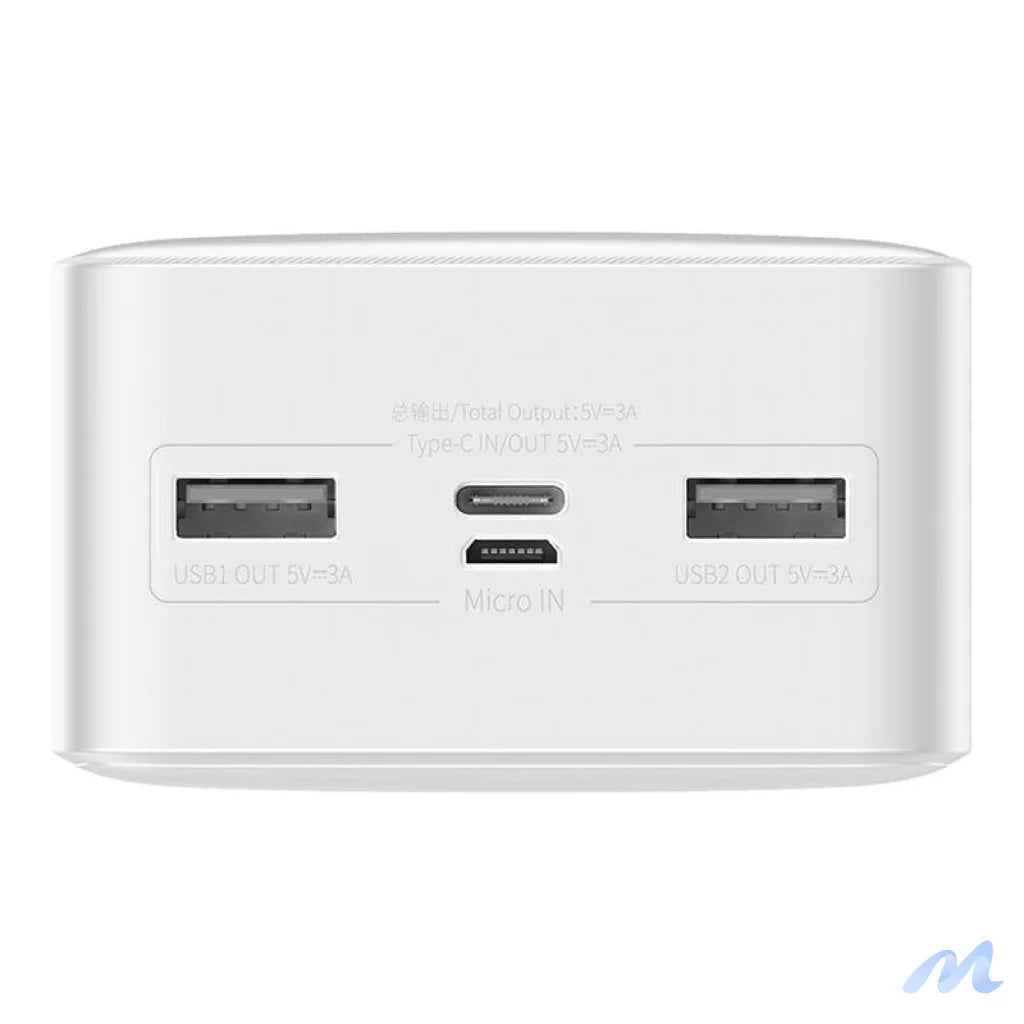 Powerbank Baseus Bipow 30000mAh, 15W (white)