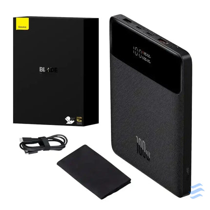 Powerbank Baseus Blade 20000mAh 2xUSB 2xUSB C + cable USB C 100W (black) Powerbanks