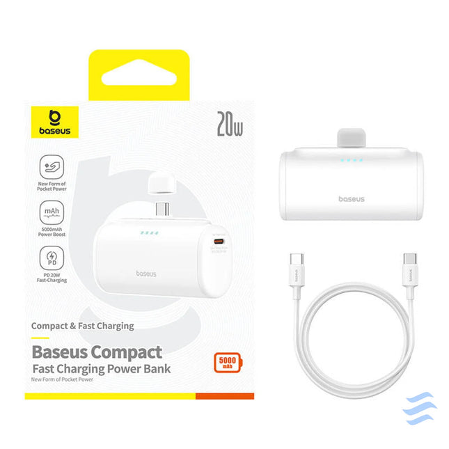 Powerbank Baseus Compact 5000mAh 20W USB C (biały) Powerbanks