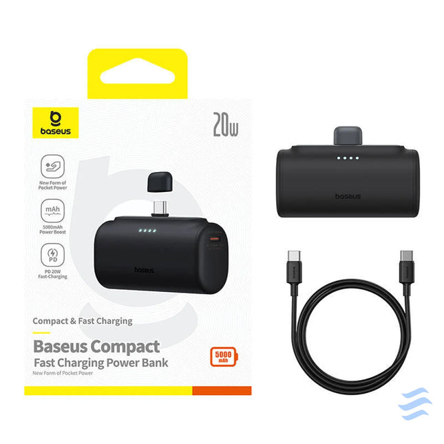 Powerbank Baseus Compact 5000mAh 20W USB C (czarny) Powerbanks