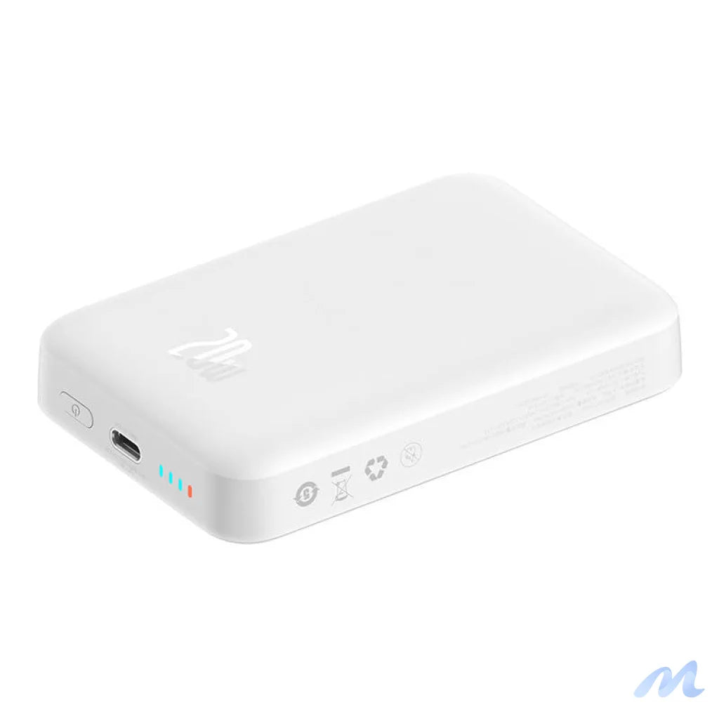 Powerbank Baseus Magnetic, 10000mAh, USB-C 20W, MagSafe (white)