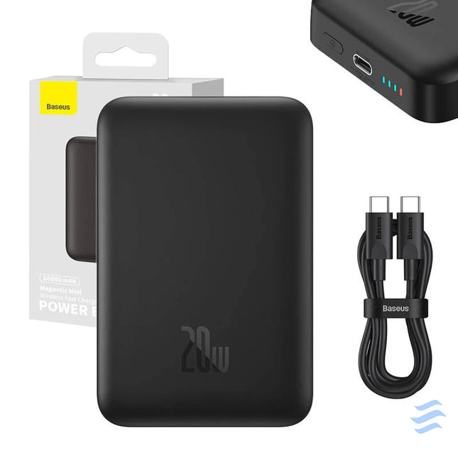 Powerbank Baseus Magnetic Mini 10000mAh USB C 20W MagSafe (black) Powerbanks