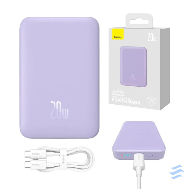 Powerbank Baseus Magnetic Mini 10000mAh USB C 20W MagSafe (purple) Powerbanks