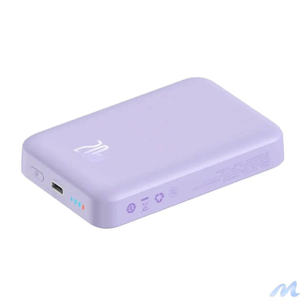 Powerbank Baseus Magnetic Mini 10000mAh, USB-C  20W MagSafe (purple)