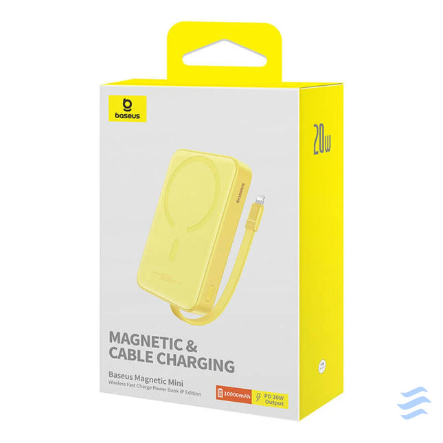 Powerbank Baseus Magnetic Mini 10000mAh USB C 20W MagSafe (yellow) Powerbanks