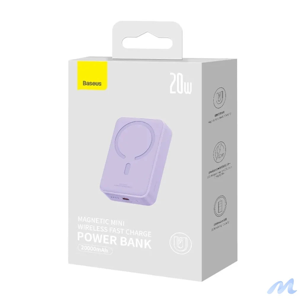 Powerbank Baseus Magnetic Mini 20000mAh, USB-C  20W MagSafe (purple)