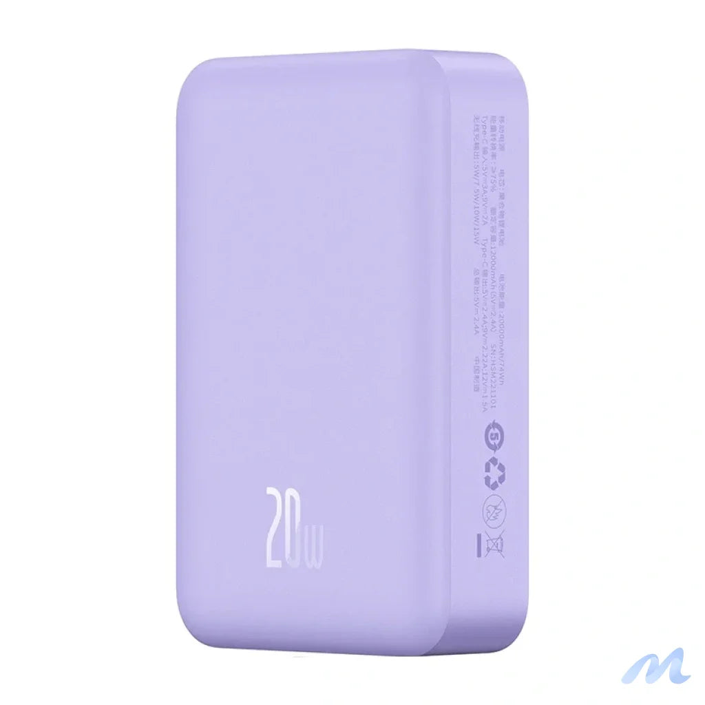Powerbank Baseus Magnetic Mini 20000mAh, USB-C  20W MagSafe (purple)