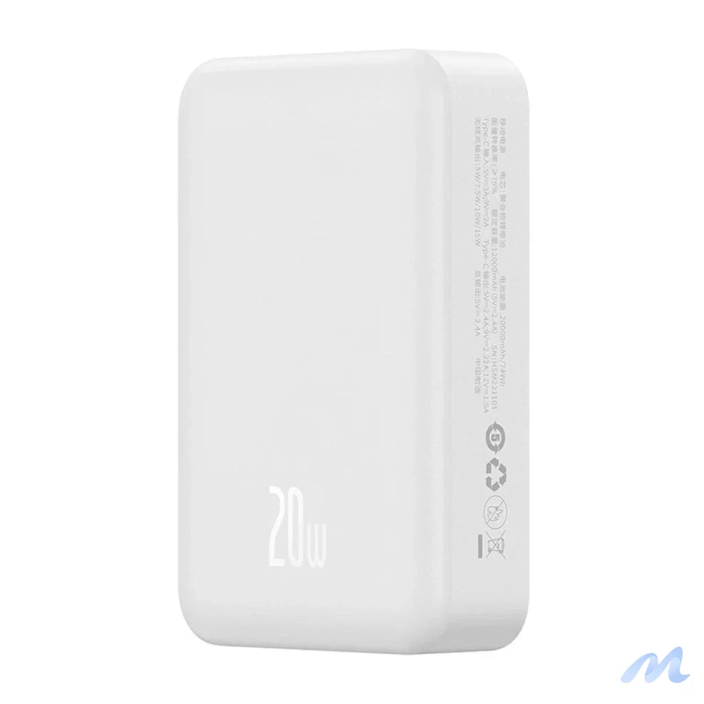 Powerbank Baseus Magnetic Mini 20000mAh, USB-C 20W MagSafe (white)