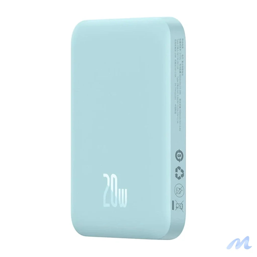 Powerbank Baseus Magnetic Mini 6000mAh, USB-C  20W MagSafe (blue)