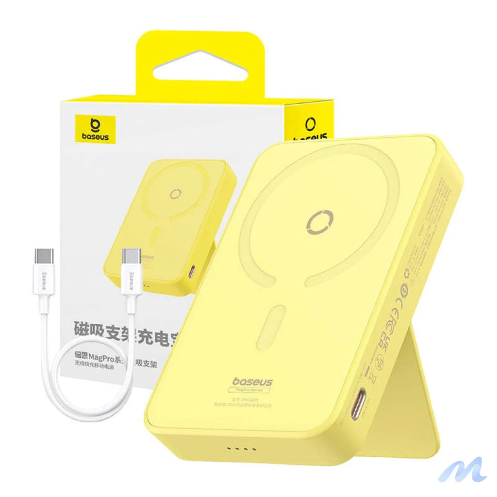 Powerbank Baseus MagPro Magnetic 5000mAh 20W, MagSafe (yellow)