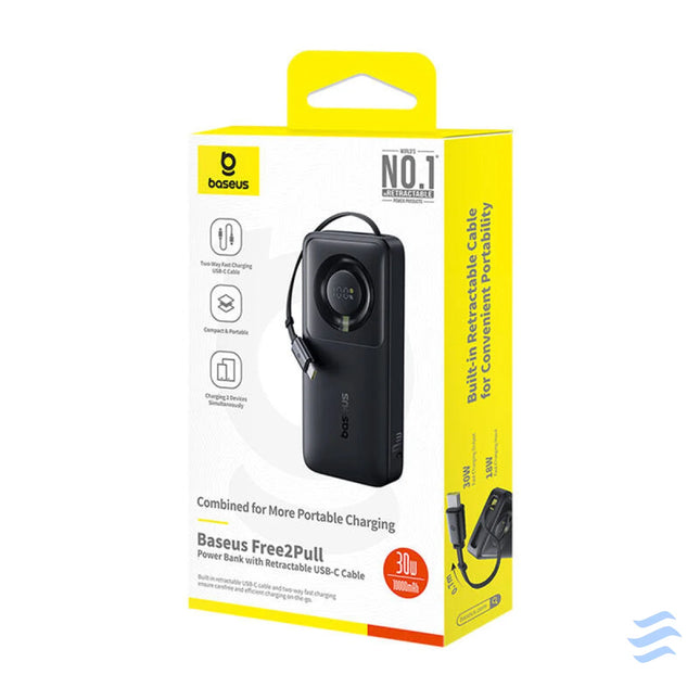 Powerbank Baseus OS Free2Pull 10000mAh 30W + cable (black) Powerbanks