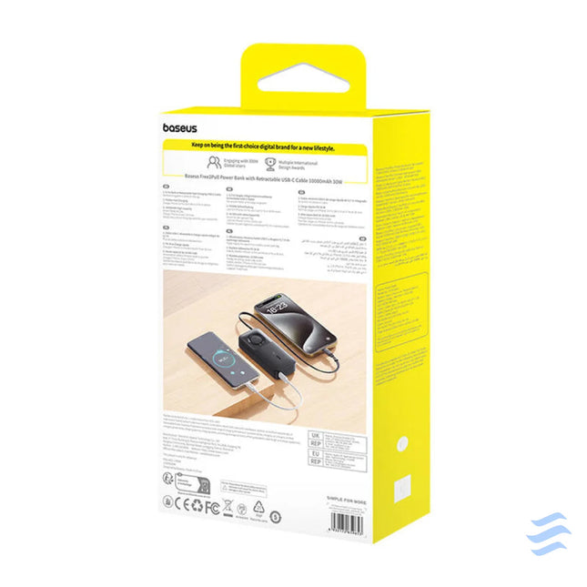 Powerbank Baseus OS Free2Pull 10000mAh 30W + cable (black) Powerbanks