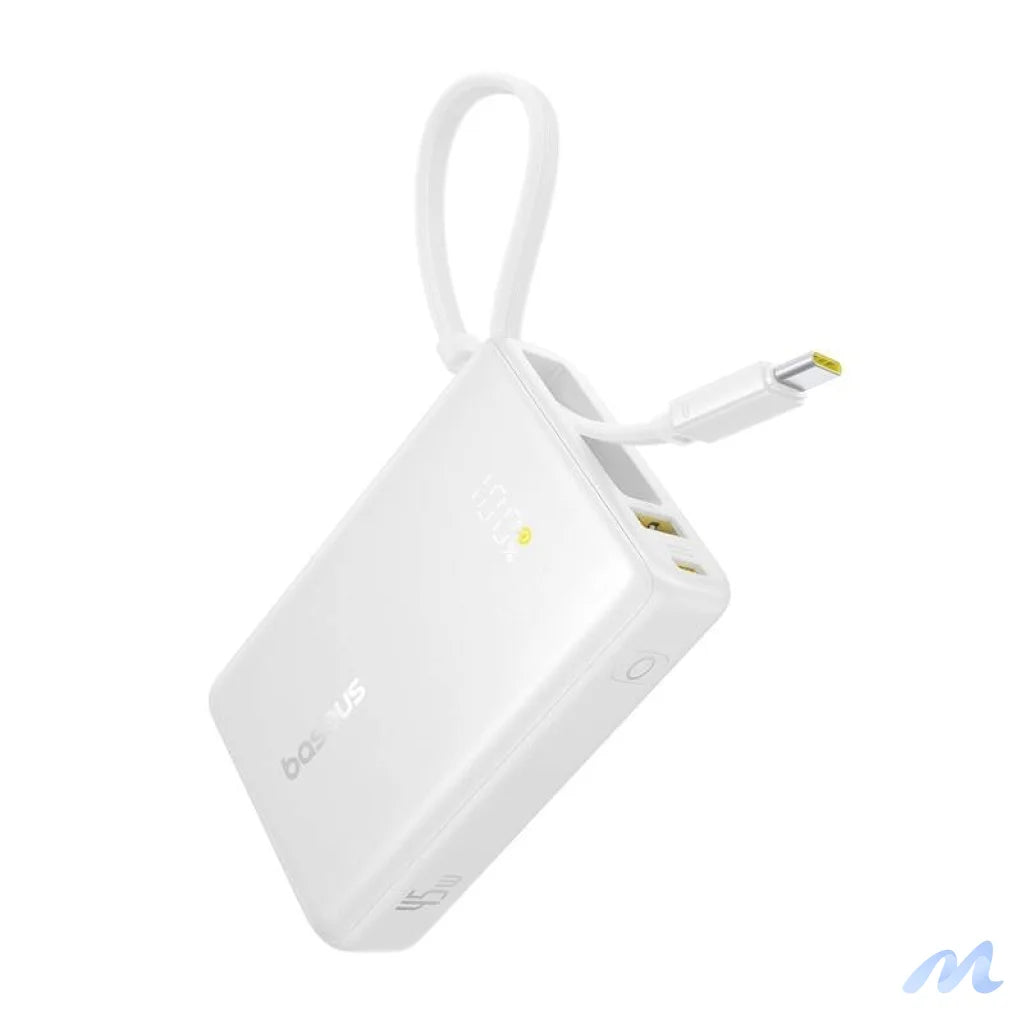 Powerbank Baseus PicoGo Digital Display 10000mAh 45W (biały)