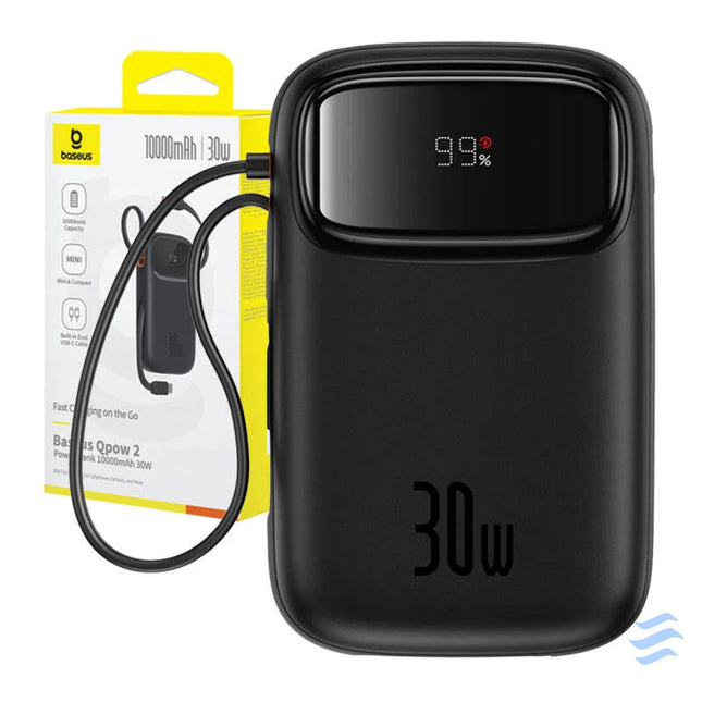 Powerbank Baseus QPow 2 10000mAh 30W 2xUSB C (black) Powerbanks