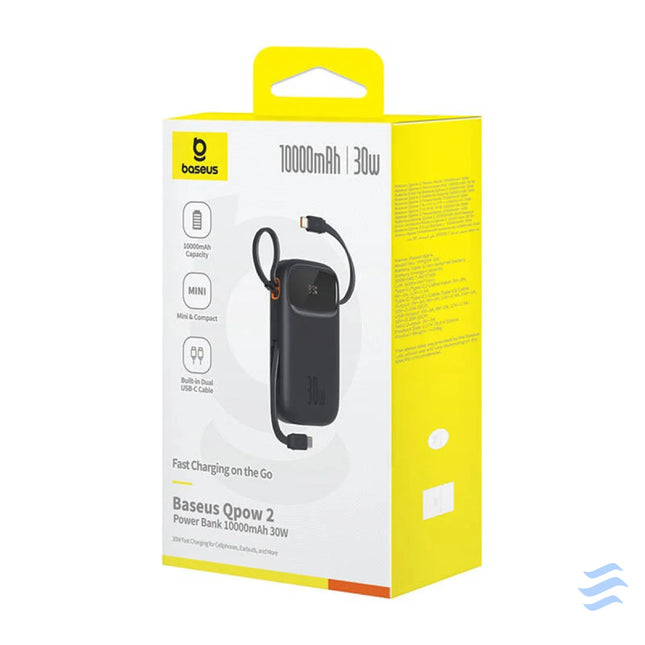 Powerbank Baseus QPow 2 10000mAh 30W 2xUSB C (black) Powerbanks