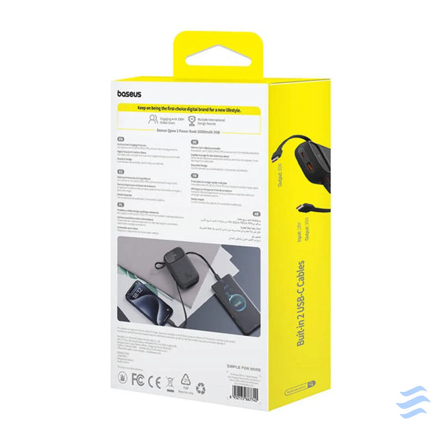 Powerbank Baseus QPow 2 10000mAh 30W 2xUSB C (black) Powerbanks