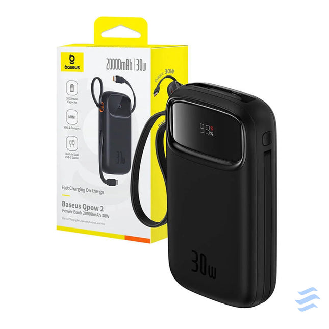 Powerbank Baseus QPow 2 20000mAh 30W 2xUSB C (black) Powerbanks