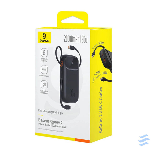 Powerbank Baseus QPow 2 20000mAh 30W 2xUSB C (black) Powerbanks