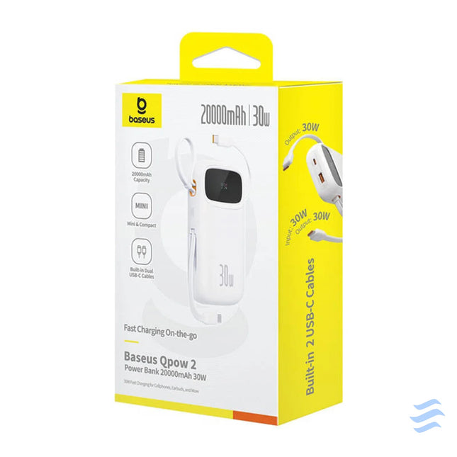 Powerbank Baseus QPow 2 20000mAh 30W 2xUSB C (white) Powerbanks