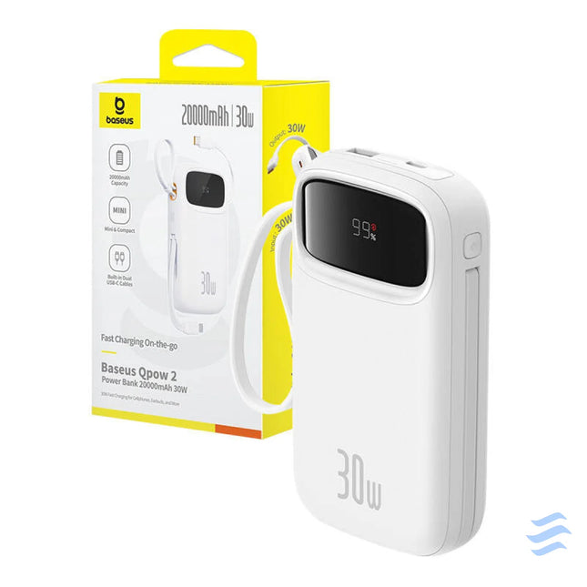 Powerbank Baseus QPow 2 20000mAh 30W 2xUSB C (white) Powerbanks
