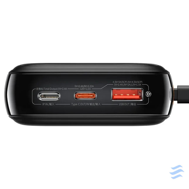 Powerbank Baseus Qpow PRO with Lightning cable USB C port and USB 20000mAh 20W (Black) Powerbanks